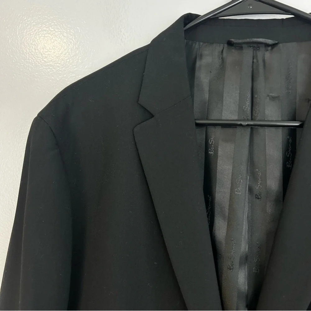 Ben Sherman Classic Black Jacket Blazer Size 44L 44 Long
